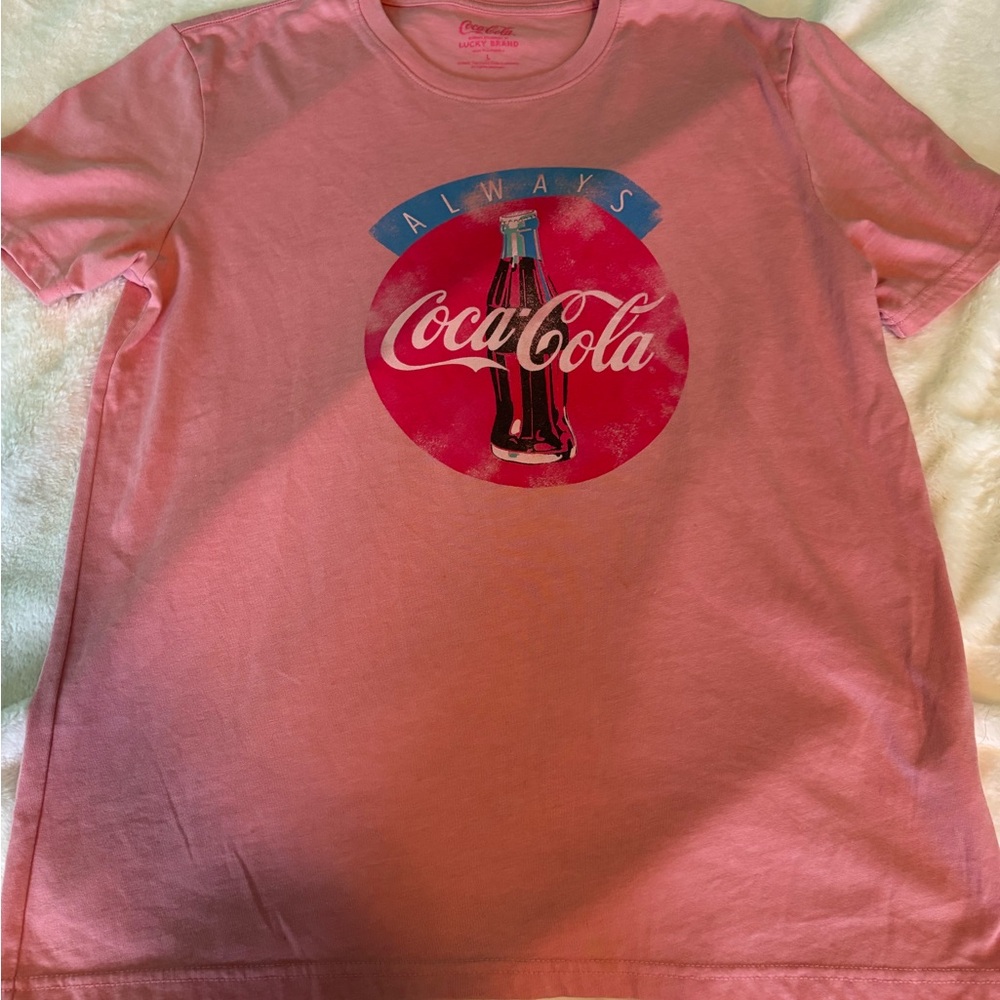 Lucky Brand Men’s Pink Coca Cola T-Shirt